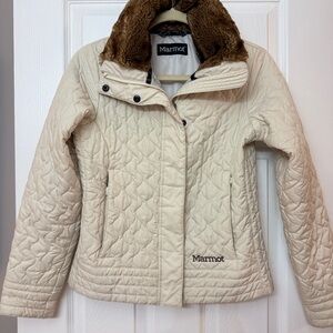 Marmot Women's Beige Quilted Ski Jacket